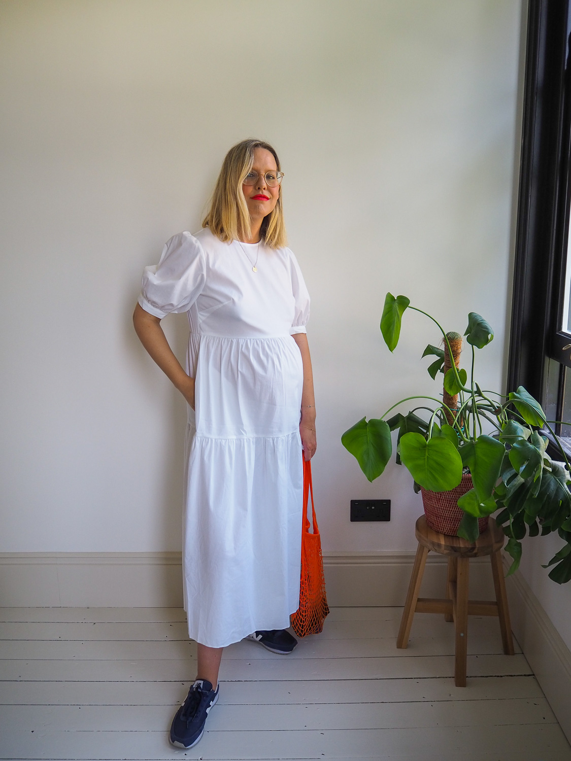 The Frugality white maternity dress